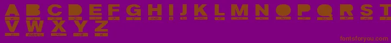 PhoneticRegular Font – Brown Fonts on Purple Background