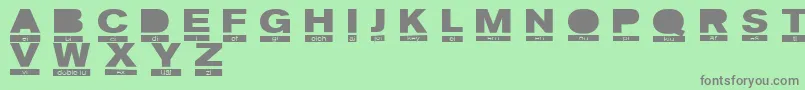 PhoneticRegular Font – Gray Fonts on Green Background