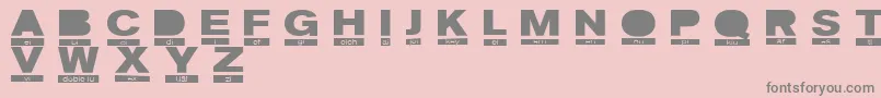 PhoneticRegular Font – Gray Fonts on Pink Background