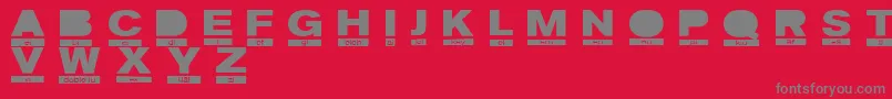PhoneticRegular Font – Gray Fonts on Red Background