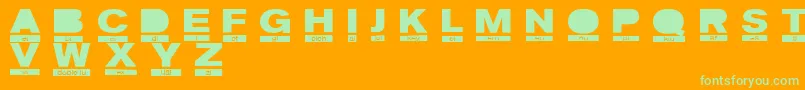 PhoneticRegular Font – Green Fonts on Orange Background