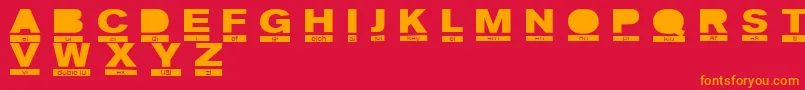 PhoneticRegular Font – Orange Fonts on Red Background