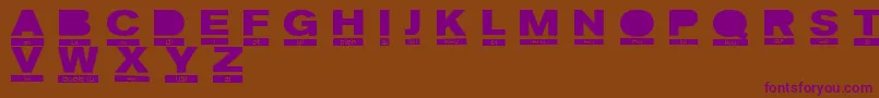 PhoneticRegular Font – Purple Fonts on Brown Background