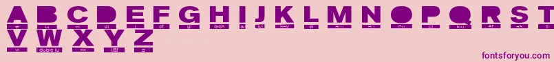 PhoneticRegular Font – Purple Fonts on Pink Background