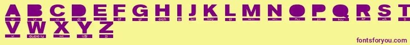 PhoneticRegular Font – Purple Fonts on Yellow Background