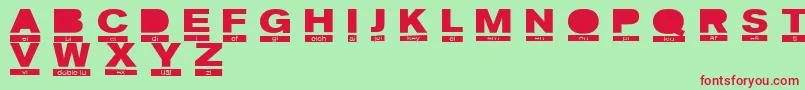 PhoneticRegular Font – Red Fonts on Green Background