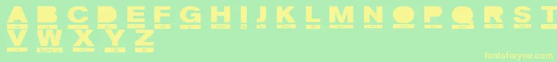 PhoneticRegular Font – Yellow Fonts on Green Background