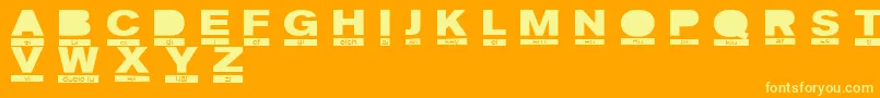 PhoneticRegular Font – Yellow Fonts on Orange Background
