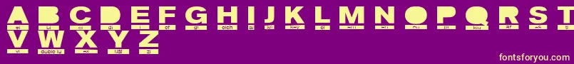 PhoneticRegular Font – Yellow Fonts on Purple Background