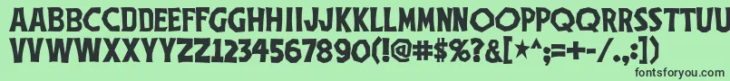 Thethreestoogesfont Font – Black Fonts on Green Background