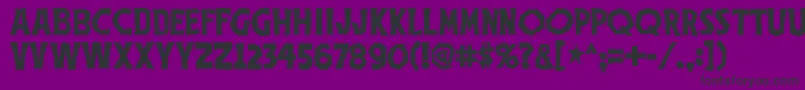 Thethreestoogesfont-Schriftart – Schwarze Schriften auf violettem Hintergrund