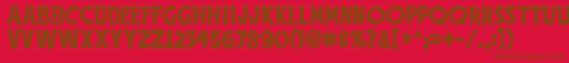 Thethreestoogesfont Font – Brown Fonts on Red Background