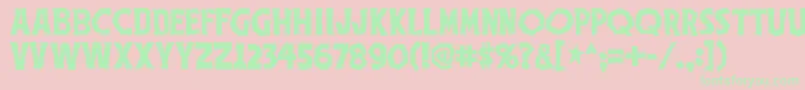 Thethreestoogesfont Font – Green Fonts on Pink Background