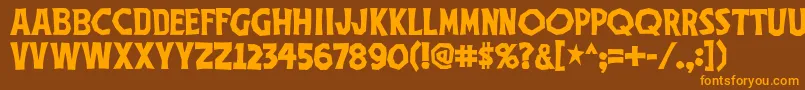 fuente Thethreestoogesfont – Fuentes Naranjas Sobre Fondo Marrón