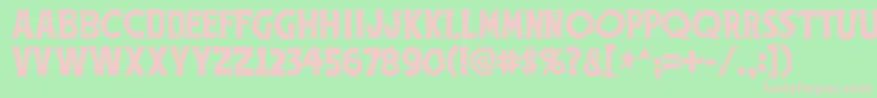 Thethreestoogesfont Font – Pink Fonts on Green Background