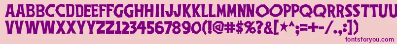 Thethreestoogesfont Font – Purple Fonts on Pink Background