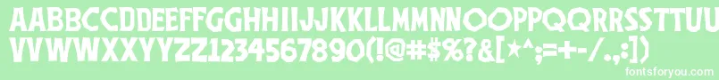 Thethreestoogesfont Font – White Fonts on Green Background