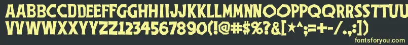 Thethreestoogesfont Font – Yellow Fonts on Black Background