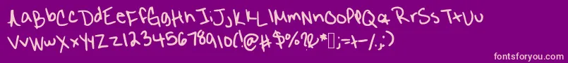 Eighteen Font – Pink Fonts on Purple Background