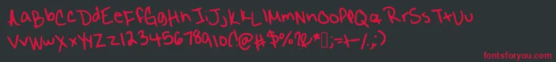 Eighteen Font – Red Fonts on Black Background