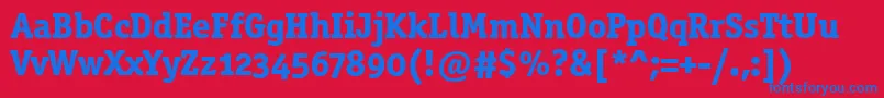 OfficinasermdositcttРџРѕР»СѓР¶РёСЂРЅС‹Р№ Font – Blue Fonts on Red Background