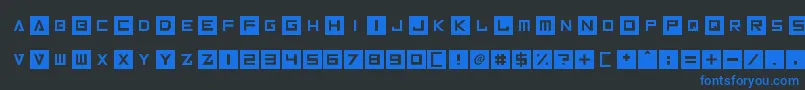 Inversionz Font – Blue Fonts on Black Background
