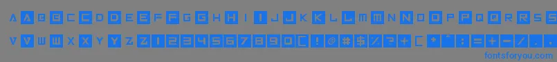 Inversionz Font – Blue Fonts on Gray Background