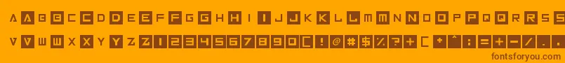 Inversionz Font – Brown Fonts on Orange Background