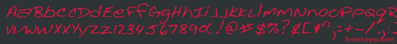 Lehn002 Font – Red Fonts on Black Background