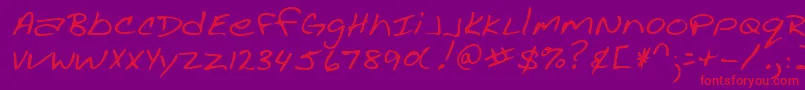 Шрифт Lehn002 – красные шрифты на фиолетовом фоне