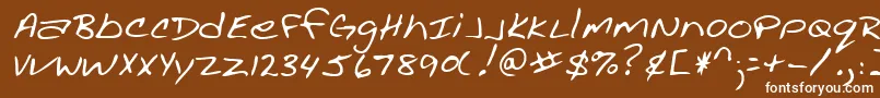 Lehn002 Font – White Fonts on Brown Background