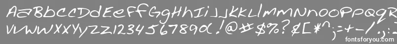 フォントLehn002 – 灰色の背景に白い文字