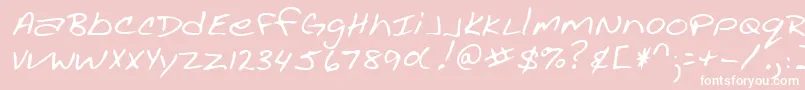 Lehn002 Font – White Fonts on Pink Background