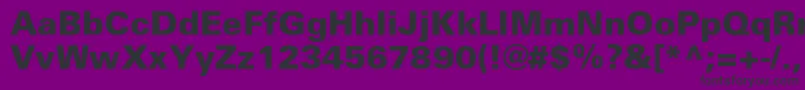 Universblackc Font – Black Fonts on Purple Background