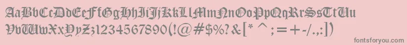 MidevilNormal Font – Gray Fonts on Pink Background