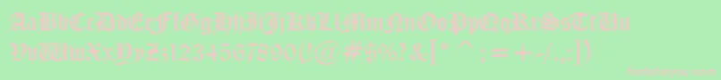 MidevilNormal Font – Pink Fonts on Green Background