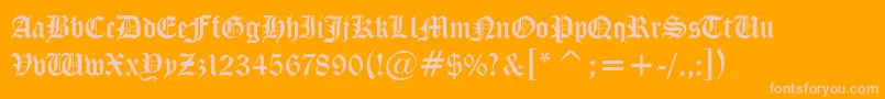 MidevilNormal Font – Pink Fonts on Orange Background