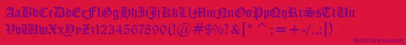 MidevilNormal Font – Purple Fonts on Red Background
