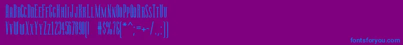 Czcionka Rsmanzanita – niebieskie czcionki na fioletowym tle