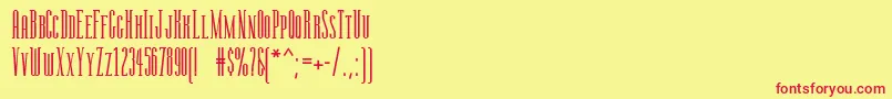 Fonte Rsmanzanita – fontes vermelhas em um fundo amarelo
