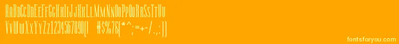 Rsmanzanita Font – Yellow Fonts on Orange Background
