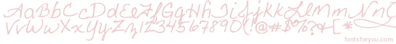 Fonte FancyNancy – fontes rosa em um fundo branco