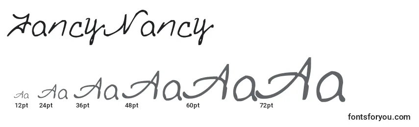 FancyNancy-fontin koot