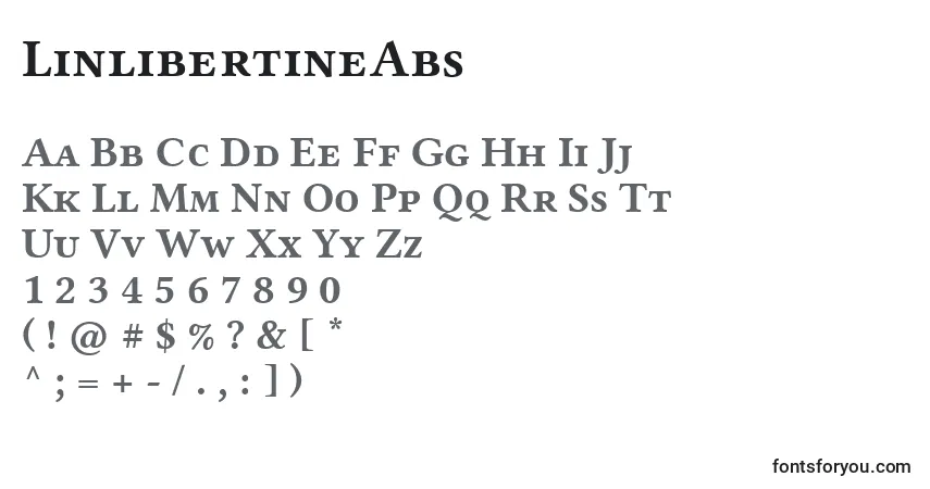 Fuente LinlibertineAbs - alfabeto, números, caracteres especiales
