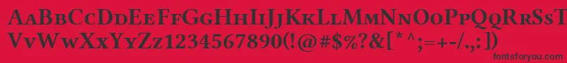 フォントLinlibertineAbs – 赤い背景に黒い文字