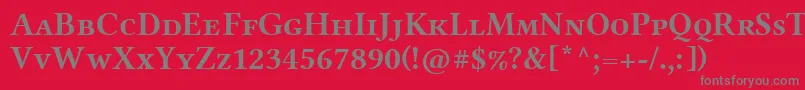 LinlibertineAbs Font – Gray Fonts on Red Background