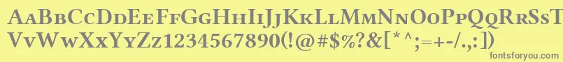 LinlibertineAbs Font – Gray Fonts on Yellow Background