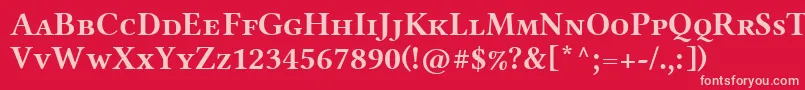LinlibertineAbs Font – Pink Fonts on Red Background