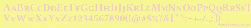 LinlibertineAbs Font – Pink Fonts on Yellow Background