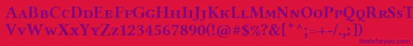 LinlibertineAbs Font – Purple Fonts on Red Background